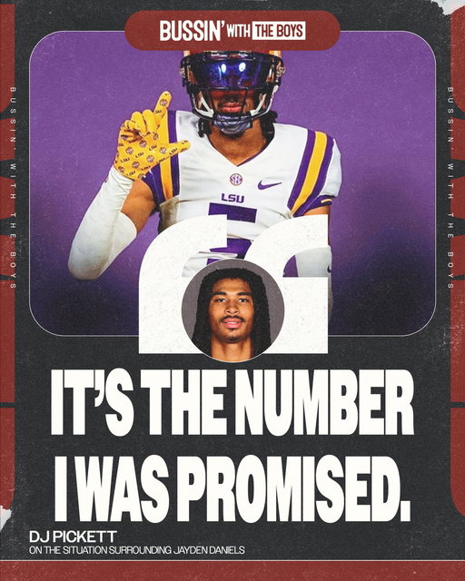 LSU CB DJ Pickett addressed the Jayden Daniels situation after Day 8 of fall camp

Pickett wished Daniels the best, but made it clear he’ll be staying in No. 5

🎥: @znagy20 