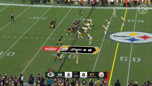 Big gains from the rook 💨 @oti_germie 

📺: #GBvsPIT on KDKA 