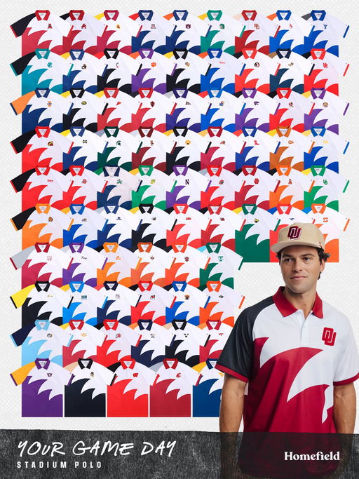 CAN'T MISS KICKOFF IS LIVE.

https://www.homefieldapparel.com/collections/your-game-day-2026-college-tailgate-shirts-polos 