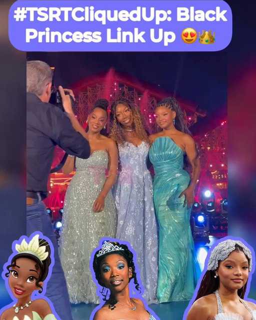 All our favorite Black princesses in one place! Anika Noni Rose, Brandy, and Halle Bailey were all smiles as they linked up at Disney Princess: The Ultimate Concert Celebration 😍👑🖤 

📸: @gettyimages | ✍🏾: #TSRStaffTC 