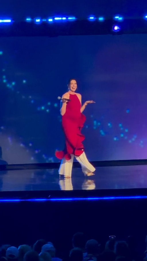 Disney Legend Anne Hathaway takes the stage at #D23 Entertainment Showcase. 