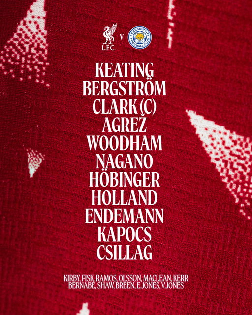 The Reds to take on Leicester City 📋

307 days since suffering an ACL injury, Marie Höbinger makes her return to action 🥹 