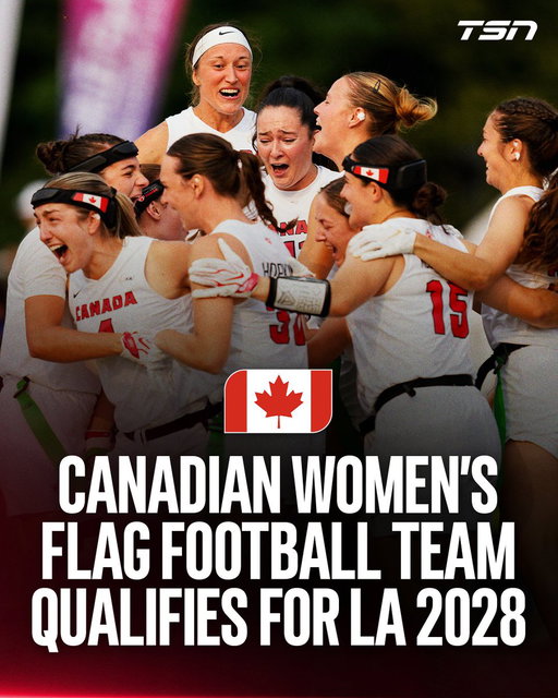 The Canadian women's flag football team has officially qualified for the 2028 LA Olympics!

Canada defeated No. 1 Mexico at the flag football world championships to clinch their Olympic berth and will play against the United States on Sunday for gold. 