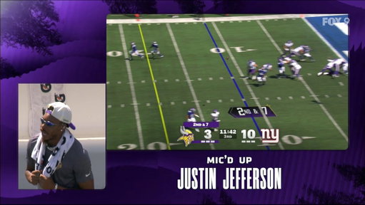 Myles Price (Jug) Mossed a defender and Justin Jefferson was hyping him up on the air 🤣✈️

#Skol  