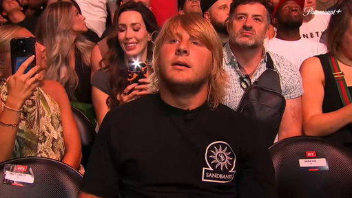 Paddy Pimblett eating a Philly cheesesteak at UFC 330 🤣