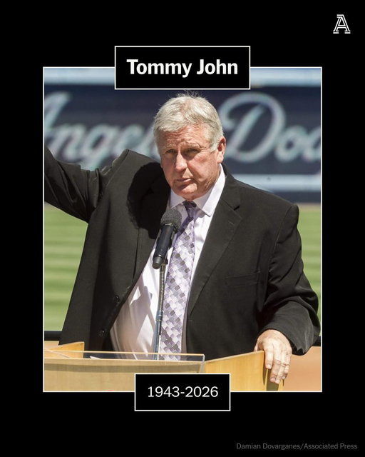 Tommy John, an enduring left-hander whose eponymous elbow surgery has saved countless pitchers’ careers since it resurrected his own in the mid-1970s, died on Saturday. 

He was 83 years old.

https://t.co/6shbvZqcMZ 