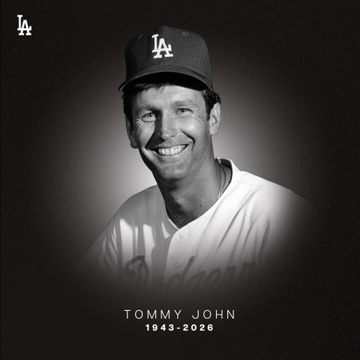 The Los Angeles Dodgers would like to express our sadness over the passing of Tommy John, who died Saturday at the age of 83. Thanks in no small part to the pioneering surgery that bears his name, Tommy’s extraordinary career encompassed 26 seasons and 288 career victories. We offer our deepest condolences to his family and friends.
