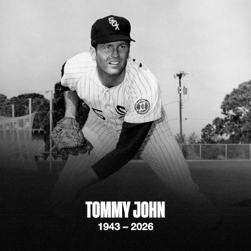 The White Sox send our condolences to the family, friends and fans of 4x MLB All-Star Tommy John, who has passed away at 83. 

John appeared in in 237 games (219 starts) over seven seasons with the White Sox from 1965-1971. He represented the White Sox at the 1968 All-Star Game. 