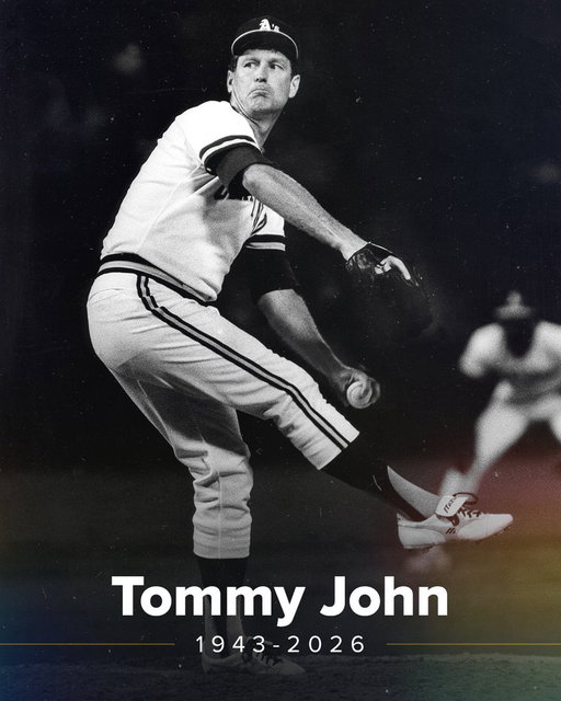 The A’s are saddened by the passing of Tommy John. Though his time with the organization was brief, his impact on the game of baseball was monumental. We send our condolences to his family and loved ones. 