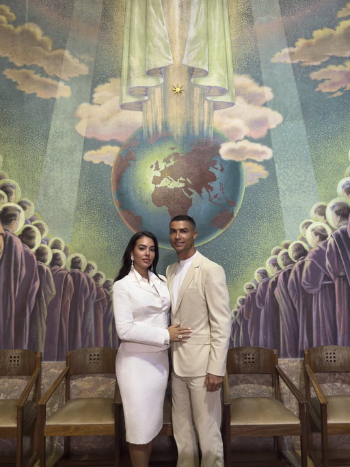Congratulations to #GeorginaRodriguez and @Cristiano on their wedding in Portugal. The couple and their children wore custom #Gucci looks for the special day. #CristianoRonaldo

Images courtesy of Vogue 