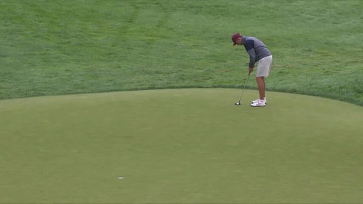 What a putt!

@FSUGolf's Jack Whaley 🏴󠁧󠁢󠁥󠁮󠁧󠁿 *barely* touches this sidewinder and it drops in for birdie.

He's now 2 up with 10 to play. 