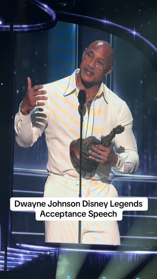 Dwayne Johnson shares a heartfelt message in his Disney Legend speech at #D23 : The Ultimate Disney Fan Event. 