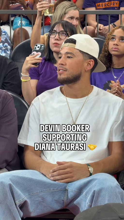 Devin Booker is in the building to celebrate Diana Taurasi 👏

The @PhoenixMercury will retire @DianaTaurasi's #3 jersey at halftime!

