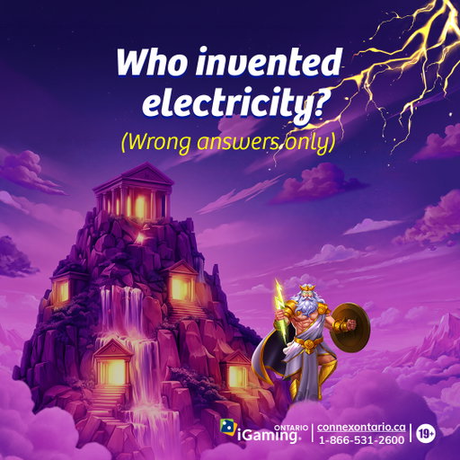⚡️ We have a $𝟔𝟎 𝐀𝐦𝐚𝐳𝐨𝐧 𝐯𝐨𝐮𝐜𝐡𝐞𝐫 𝐟𝐨𝐫 𝐭𝐡𝐫𝐞𝐞 𝐥𝐮𝐜𝐤𝐲 𝐩𝐥𝐚𝐲𝐞𝐫𝐬 who can tell us who invented electricity – WRONG answers only! ⁣
⁣
Don’t worry, we told Zeus not to smite anybody…⁣

____________⁣ ⁣
Alpha Gods Zeus 2 Wild Surge by Games Global⁣
Three selected winners will be announced on August 21 to each win a $60 Amazon voucher.⁣
Prizes not exchangeable.⁣⁣