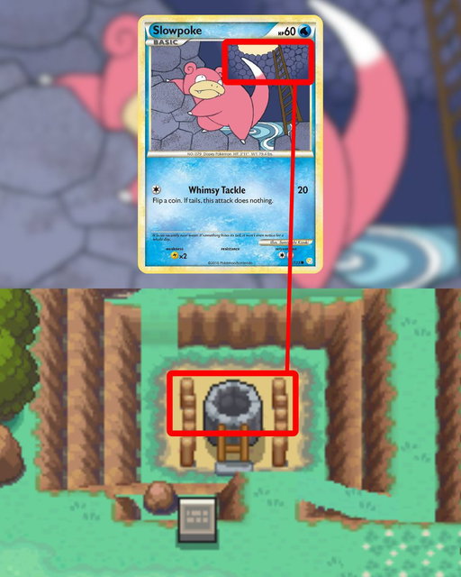 Someone found the EXACT in-game location of this Slowpoke Pokémon card 👀 