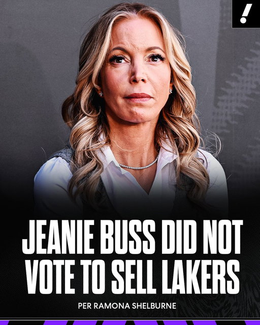 Jeanie Buss was the lone sibling who did not vote to sell the remaining 17.8% ownership stake in the Lakers, per @ramonashelburne.

The other five siblings voted in favor, giving the family trust the four votes needed to approve the sale. 