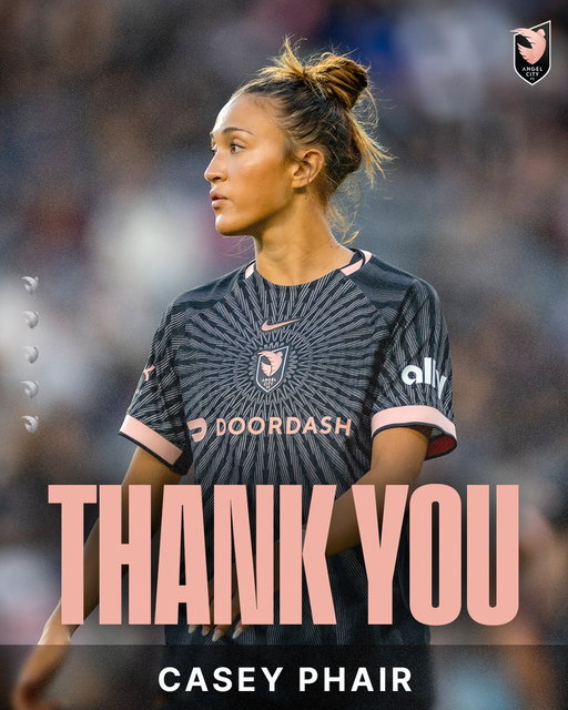 Always part of the ACFC family 💪🖤
Thank you, Casey.

#AngelCityFC has transferred Casey Phair to Feyenoord Rotterdam of the Eredivisie Vrouwen league in the Netherlands for an undisclosed fee.

Read the roster update: https://angelcity.com/acfc-post/acfc-transfers-forward-casey-phair-to-feyenoord 