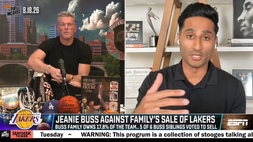 "Jeanie Buss and her lawyers believe that as long as she's the governor it doesn't matter what the other siblings say..

It's their belief that it's all about her vote"

@ShamsCharania #PMSLive 