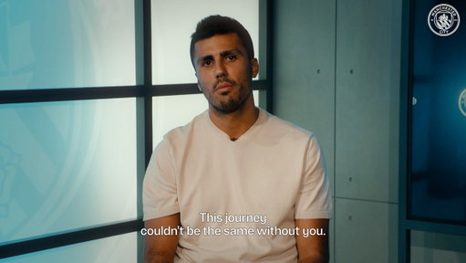 A personal message from Rodri. 