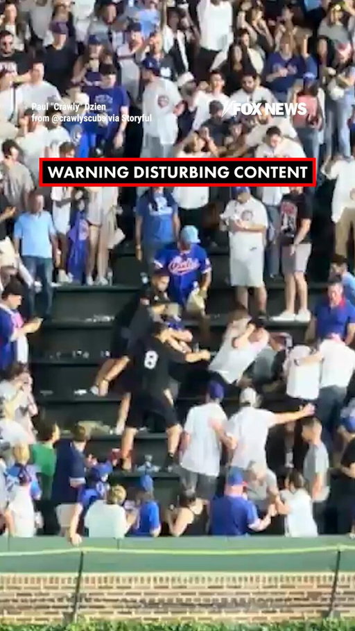 Punches fly in the Wrigley Field stands as Cubs and White Sox fans turn the Crosstown Classic into a brawl of their own.

Video shows several fans trading blows before other spectators, security and police rush in to break it up.

The witness who filmed the chaos says tensions boiled over after the White Sox took the lead in the 8th inning.
The Cubs ultimately rally for a 7-5 win, while three people were reportedly arrested after the fight.