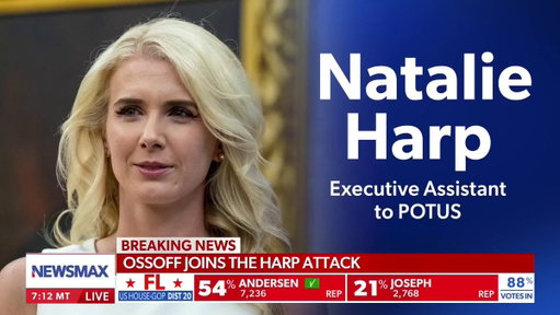 Greg Kelly: Natalie Harp is great - the media hates her.

Attacks on the president's aide are unpacked by Kelly: "penalized because she's very competent - maybe there are people who are jealous." 