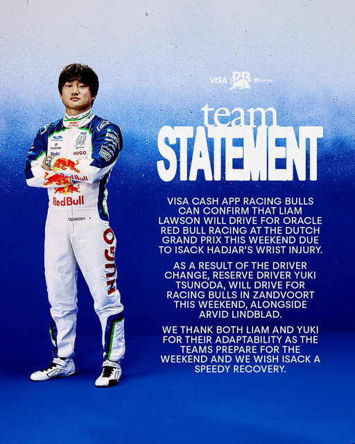 Team update ahead of the #DutchGP 

#F1 #VCARB 