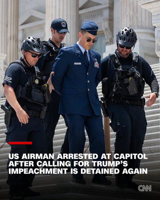 Jason Watson, the US service member who was arrested on the steps of the US Capitol last month after calling for the impeachment of President Donald Trump, has been detained once again — just days after he criticized the president in an exclusive CNN interview. https://t.co/XqDHUIwiI8