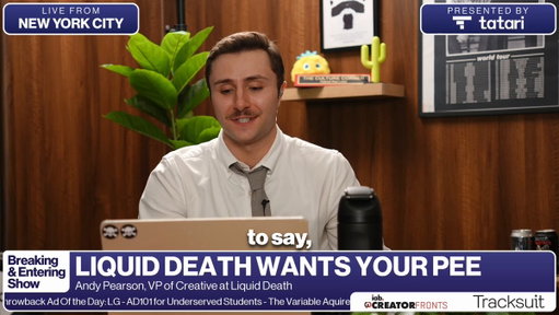 Liquid Death and Garage Beer just dropped a new campaign urging people to send their pee to data centers. We had Andy Pearson, VP of Creative at Liquid Death, on our live show to give us the inside scoop on how they came up with the idea for this campaign.

“We have a small team of entertainers and comedians here on staff that we get to work with. And then on top of that, sometimes we convene a sort of Avengers roundtable of other working comedians.”

“Sabrina Jalees, she threw out this idea of, like, using pee to cool data centers. And we're like, yeah, it's funny.”

Andy further elaborated on these “comedian Avengers” and how they are incorporated into the ideation process.

“We have like comic ambassadors. So we have a number of up and coming comedians that we just support.”

“We'll just spend, you know, some hours together just batting around stupid ideas and everyone trying to make each other laugh.”