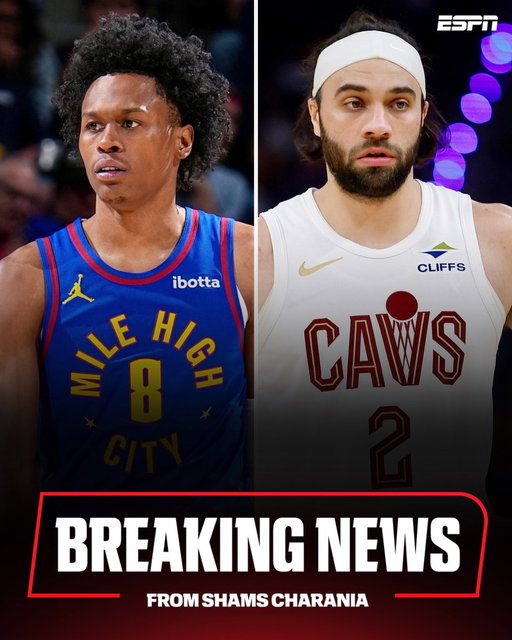 BREAKING: Cleveland, Denver and the Clippers have agreed on a trade sending Peyton Watson to the Cavaliers, Max Strus to LA, and an unprotected 2031 Cavs first-round pick and a 2032 Kings second-rounder to the Nuggets, sources tell ESPN. 

Watson will sign a new four-year, $88 million deal to join the Cavaliers, plus a player option and a trade kicker.