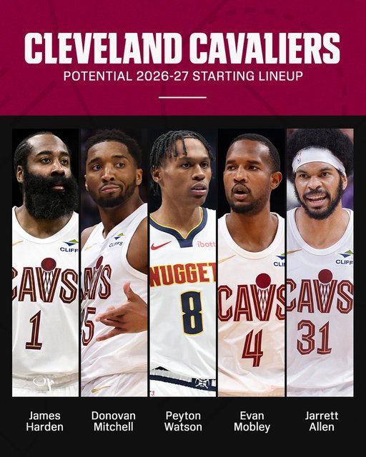 Harden's back, and Peyton Watson joins The Land ⚔️

Can the Cavs make it back to the ECF? 👀

(via @ShamsCharania) 