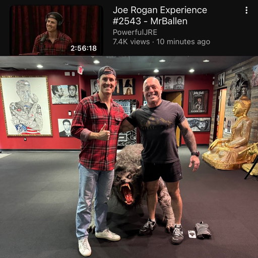So honored to be a guest on @joerogan! (Episode dropped yesterday!!)

Just walking into Joe’s studio space was so surreal! Like everyone else on the internet, I have seen that red curtain so many times on my phone screen, but to actually sit down in front of it in real life was crazy! 😂 

Joe and I told lots of stories over our 3 hour episode. I hope you enjoy it! 

Also, Joe and his crew couldn’t have been more professional and hospitable. Truly a world class group of people. Thank you all so much!