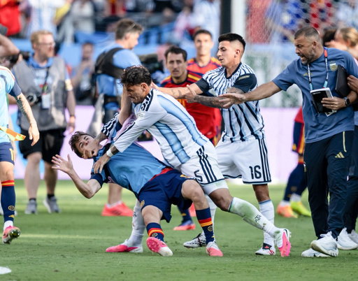 FIFA has handed down suspensions following the post-match chaos between Argentina and Spain:

🇦🇷 Leandro Paredes — 10-game ban + $90K fine
🇦🇷 Nahuel Molina — 7-game ban + $90K fine
🇦🇷 Thiago Almada — 1-game ban + $30K fine
🇦🇷 Roberto Ayala — 3-game ban + $30K fine
🇪🇸 Gavi — 1-game ban + $30K fine