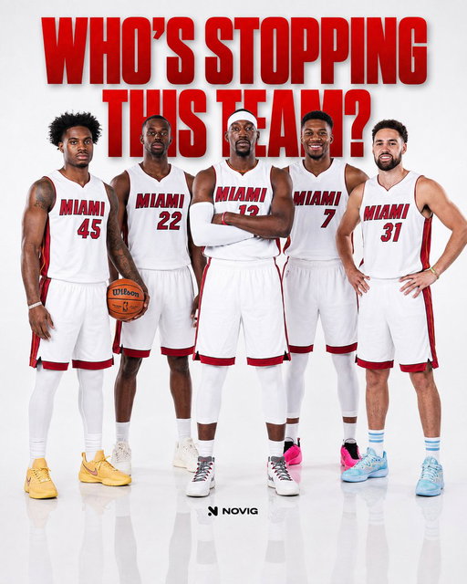 Who's stopping this Miami team? 👀

Davion Mitchell
Andrew Wiggins
Bam Adebayo
Giannis Antetokounmpo
Klay Thompson 