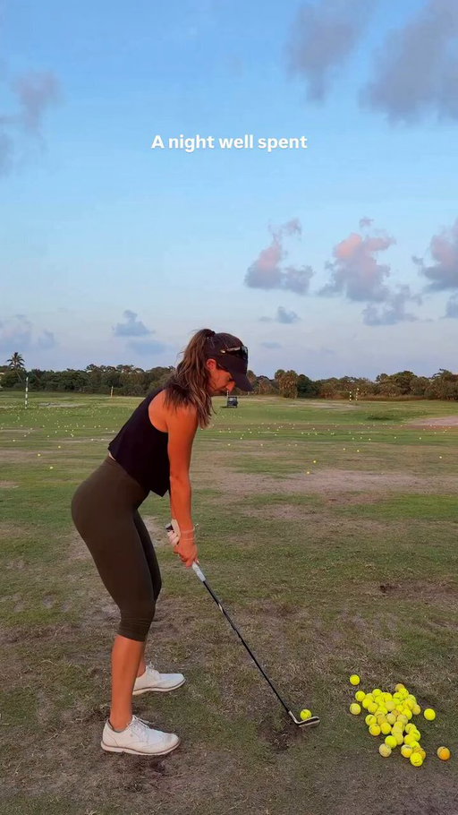 Night range for Sabrina — she started here at 13 years old.  100s of balls a night.  Never gets old.  If you live in Palm Beach County, you know this range 🇺🇸💪💕✌️ 