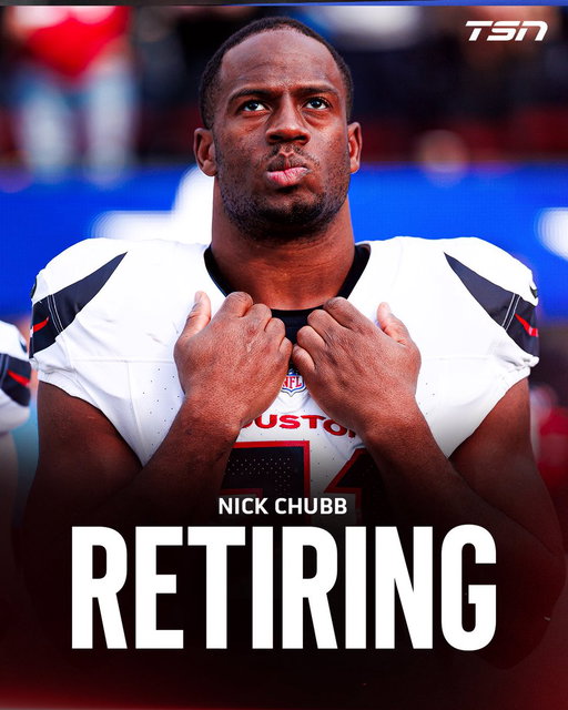 Four-time Pro Bowler Nick Chubb announced his retirement from the NFL after 8 seasons. 