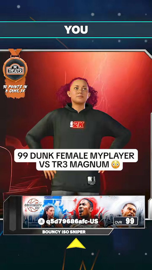 99 dunk female vs tr3 magnum on NBA 2K27 👀 