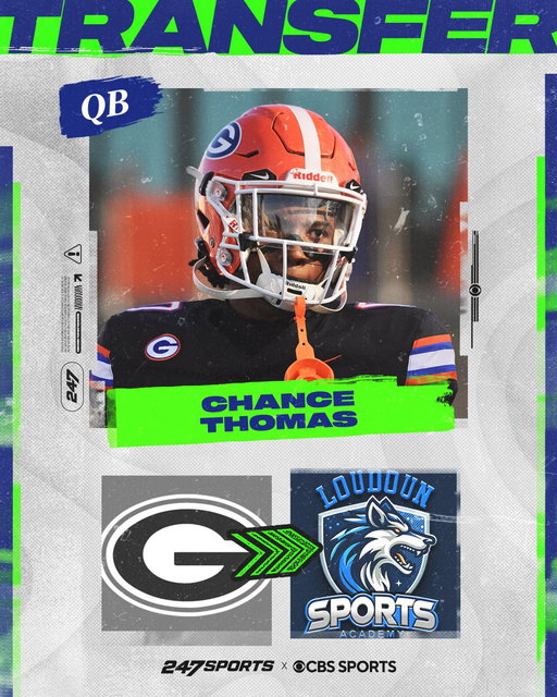 BREAKING: Kansas QB commit Chance Thomas is making the move to Leesburg (Va.) Loudoun Sports Academy from Las Vegas Bishop Gorman, sources tell 247Sports.  https://247sports.com/article/kansas-jayhawks-football-recruiting-2027-class-3-star-qb-chance-thomas-transfer-loudoun-sports-academy-bishop-gorman-289110055/ 