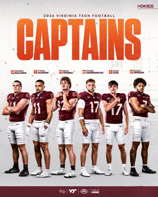 Our 2026 Virginia Tech Football Team Captains

#LetsGoHokies 