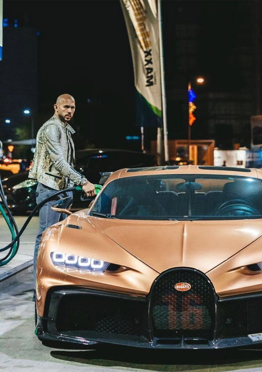 Court fillings reveal that Andrew Tate's Bugatti and Aston Martin were rented 