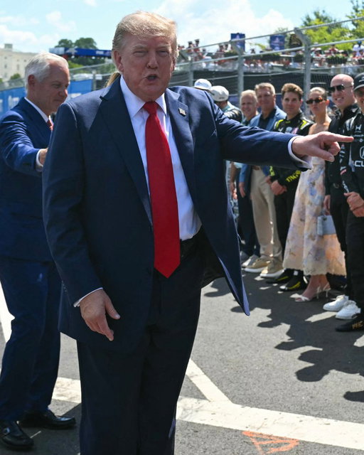 President Donald Trump drove through, and the U.S. military marched in Washington D.C. during the leadup to the Freedom 250 Grand Prix. 