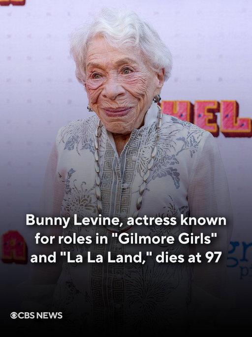 Bunny Levine, a former school librarian who followed her acting dream to Hollywood, has died. She was 97.

Levine died peacefully in her sleep at her home in Tarzana, California, on Aug. 20, her manager Brandon Kjar confirmed to CBS News on Sunday. 