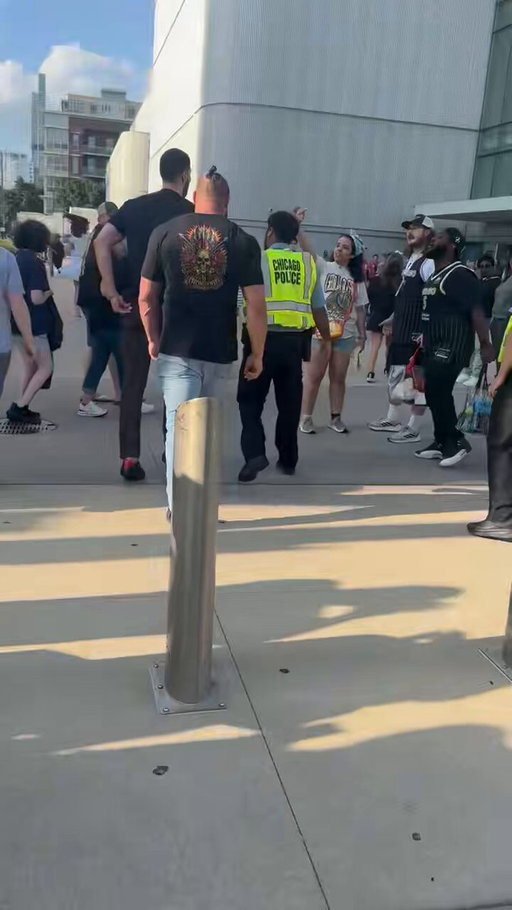 Enes Kanter Freedom arriving at Wintrust Arena in Chicago for Chicago Sky vs. Indiana Fever. 