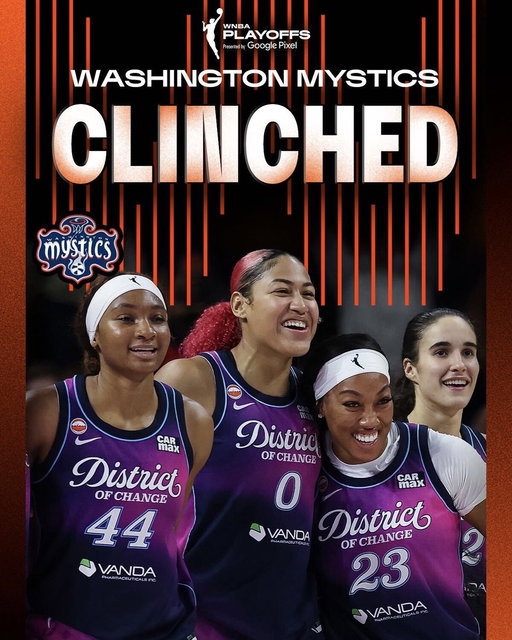 🚨 CLINCHED 🚨

With their win against the Portland Fire and the Chicago Sky loss, the @WashMystics have secured a spot in the 2026 WNBA Playoffs!

WNBA Playoffs presented by Google Pixel | @madebygoogle

#WNBASeason30 