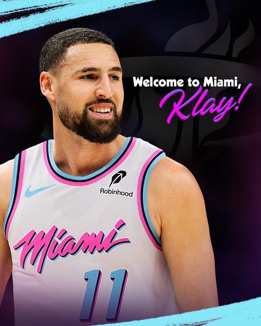 We just made a splash, bro! Welcome to the 305, @KlayThompson 🔥 