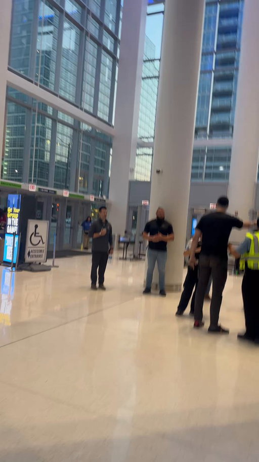 🚨JUST IN: Enes Kanter Freedom arguing with security after being kicked out the arena for getting into it with a WNBA player: 

“I’m supporting women, and that is the reason they are kicking me out. This is unacceptable.” 