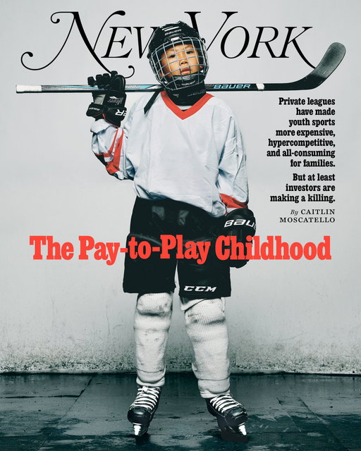 ‘Travel sports,’ a term that has come to encompass all sorts of private teams, leagues, and clubs, used to be for the truly exceptional young athlete. Now, they’re for anyone willing to pay — an expensive, exhausting commitment that has become popular not necessarily because millions of parents want them for their children but because it can feel like there’s no other choice. Rec programs are underfunded and struggle to compete with for-profit leagues for prime field, rink, and court times. And the level of play is diluted, often very early, as travel teams are incentivized to enroll children at young ages. 

Around 5 million children in the U.S. now compete on travel teams. Parents find themselves trapped. They know the benefits of sports and want that for their children, yet giving it to them often means buying into a sports ecosystem that’s inherently flawed. As the pay-to-play model increasingly takes hold, so does the idea that kids should start competing at younger and younger ages, risking their sense of self along with their shoulders and ACLs. 

“I never want my kids to look back and say I didn’t do everything I could to help them live their dreams,” a mother of three soccer players said. She’s hired professional photographers to take action shots for her 12- and 13-year-olds’ Instagram accounts — the platform has become a recruiting tool — and they’ve both asked her to pay for personal trainers.

“I think the word isn’t ‘specialize’; you are ‘professionalizing’ your kid early. You are exposing them to everything professionals have to deal with — I’m talking injury, time, schedule, everything,” said John Van Benschoten, a former MLB player and travel-baseball coach.

It makes one ask: All this for what? And for whom? Read Caitlin Moscatello’s cover story on how travel leagues have made youth sports more expensive, hypercompetitive, and all-consuming — and the investors who are making a killing: https://nymag.visitlink.me/1-gbZQ