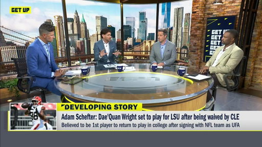 "The floodgates are going to open."

Dan Orlovsky reacts to Dae'quan Wright being set to play for LSU after being waived by the Browns 🏈 