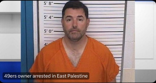 🚨𝗕𝗥𝗘𝗔𝗞𝗜𝗡𝗚: 49ers owner Jed York was arrested in East Palestine over the weekend and pleaded no contest to charges of disorderly conduct and possessing criminal tools.
(@WKBN) 