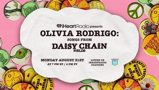 We’re bringing Daisy Chain Fields to you 🌼💞 

Hear @oliviarodrigo’s exclusive live performances + interview with @Sisanie next Monday at 7pm local time on iHeartRadio. #iHeartOliviaRodrigo

Tune in: https://t.co/kHyxYJs2c6 