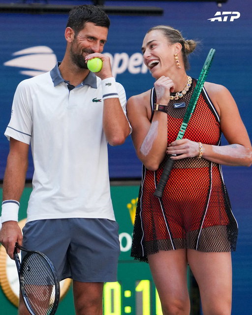 ICONS 🙌

Give us your best team names for Djokovic &amp; Sabalenka below 👇 

#USOpen 